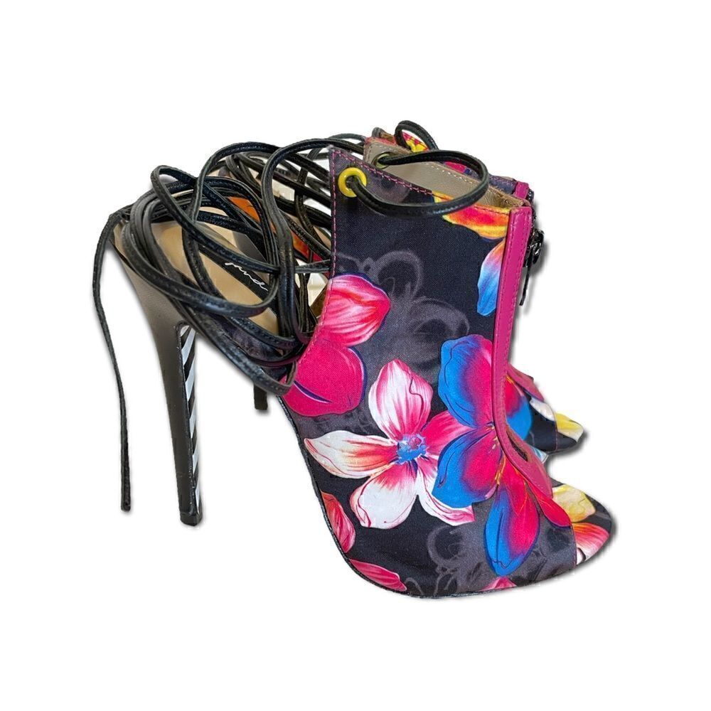 ❤️SOLD❤️Alejandra G. Wrap Around Leather Ankle Ties/Peep-Toe Heels |Size:38|